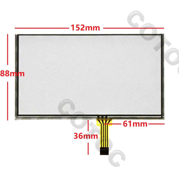 LQ065T5GG64 6.5 Inch 8 Pin Touch Screen Panel Glass Digitizer Navigation for Jeep Chrysler Dodge MYGIG