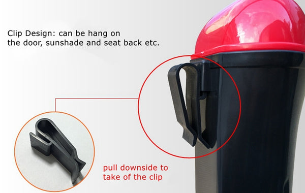 Car Trash Can Organizer Garbage Holder Clip Detail